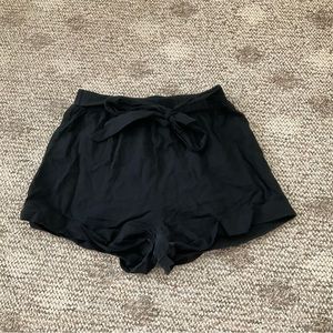 Shein linen short with front tie, Size M in black